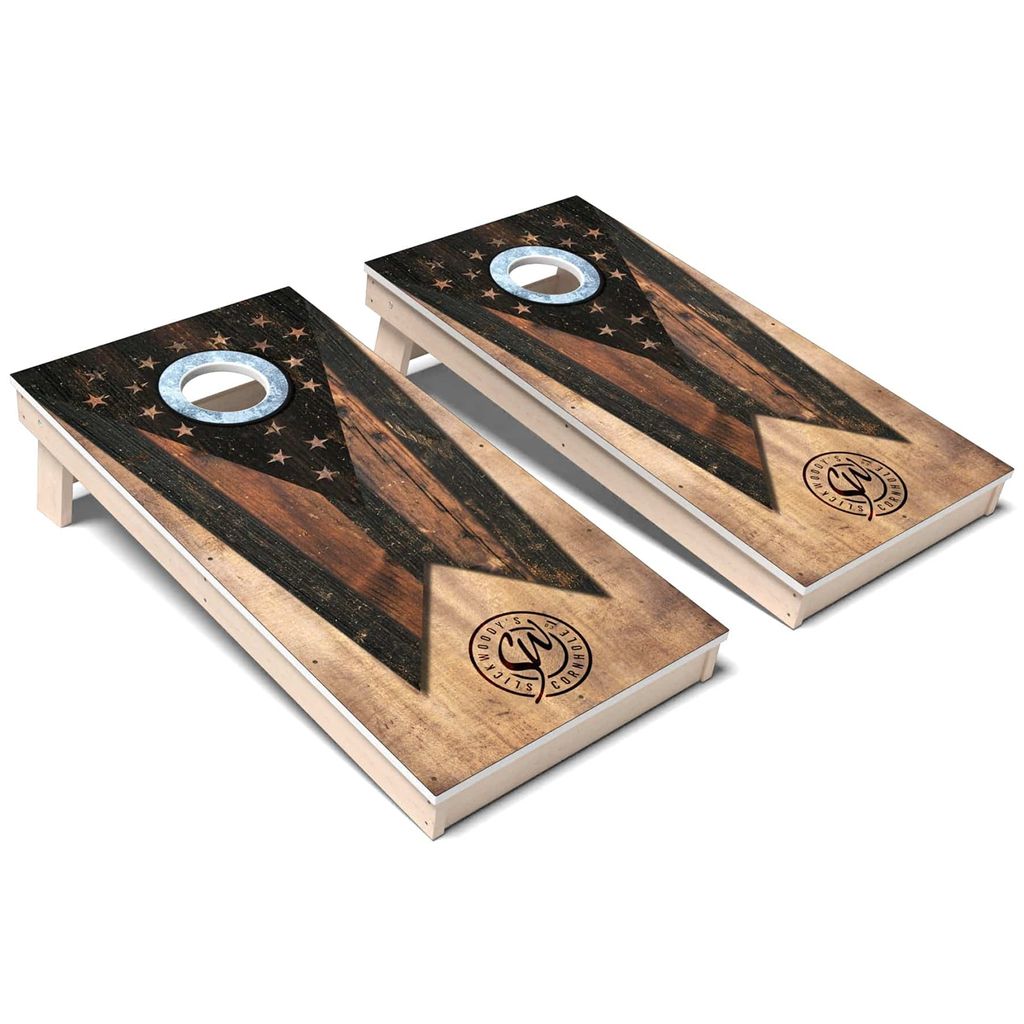 Ohio Flag Rustic Weatherproof Cornhole Boards