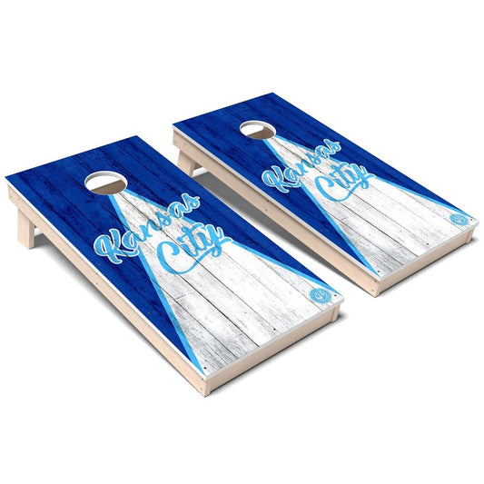 Kansas City Triangle Baseball Weatherproof Cornhole Boards