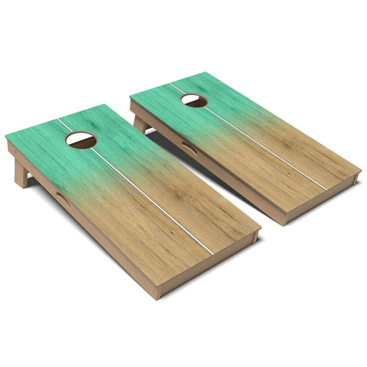 Vintage Green Gradient Cornhole Board Set