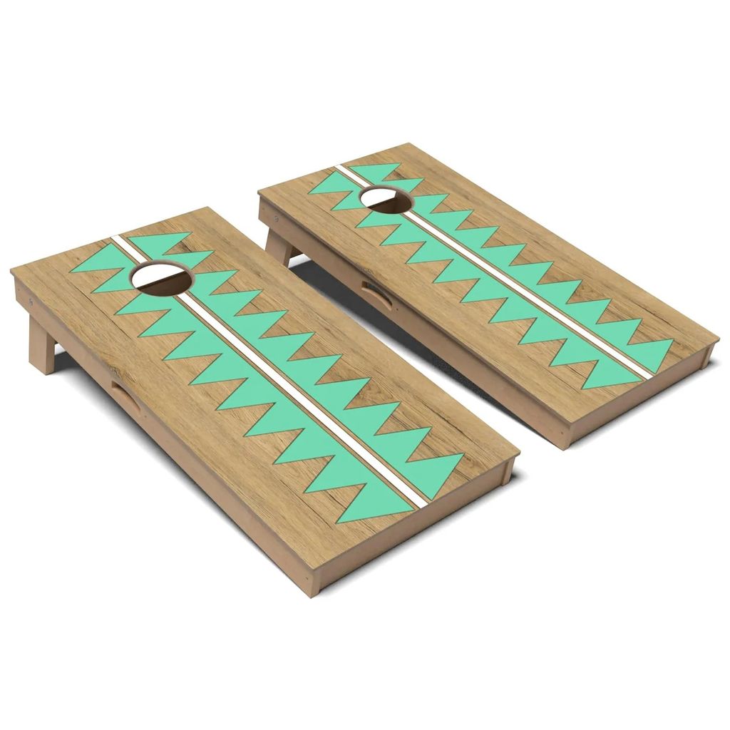 Vintage Green Slice Cornhole Board Set