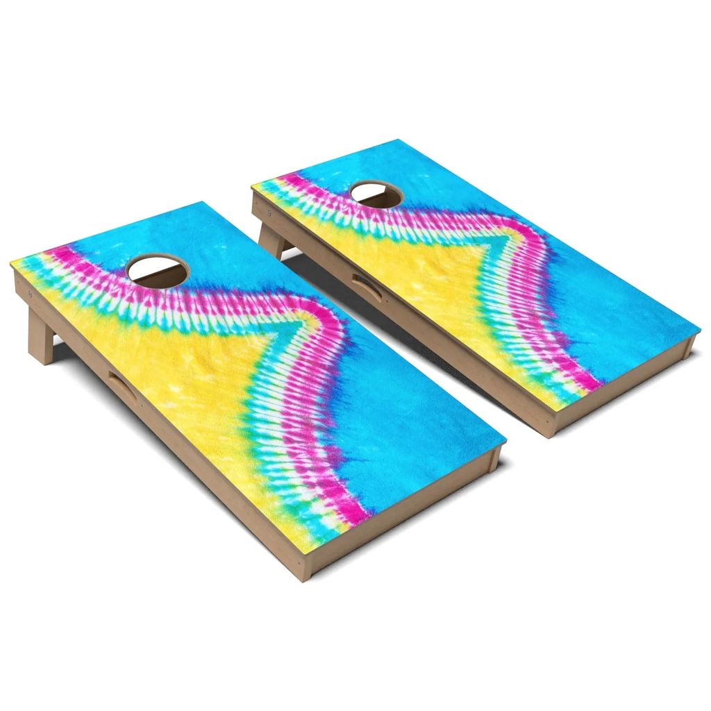 Wave Tie Dye Cornhole Board Set