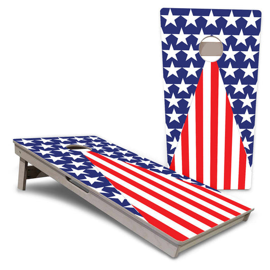 Stars & Stripes Triangle Pro Cornhole Boards