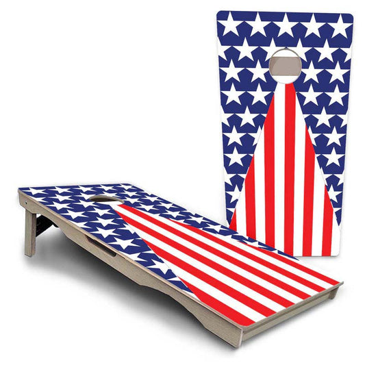 Stars & Stripes Triangle Pro Solution Cornhole Boards