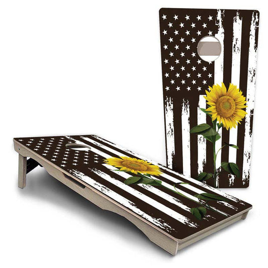 Sunflower Flag Design Pro Solution Cornhole Boards
