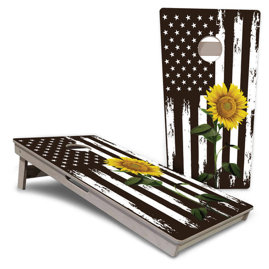 Sunflower Flag Design Pro All-Weather Cornhole Boards