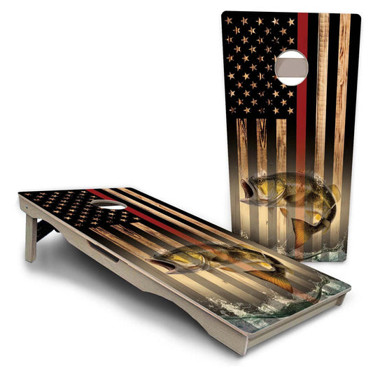 Thin Red Line Fish Pro Solution Cornhole Boards