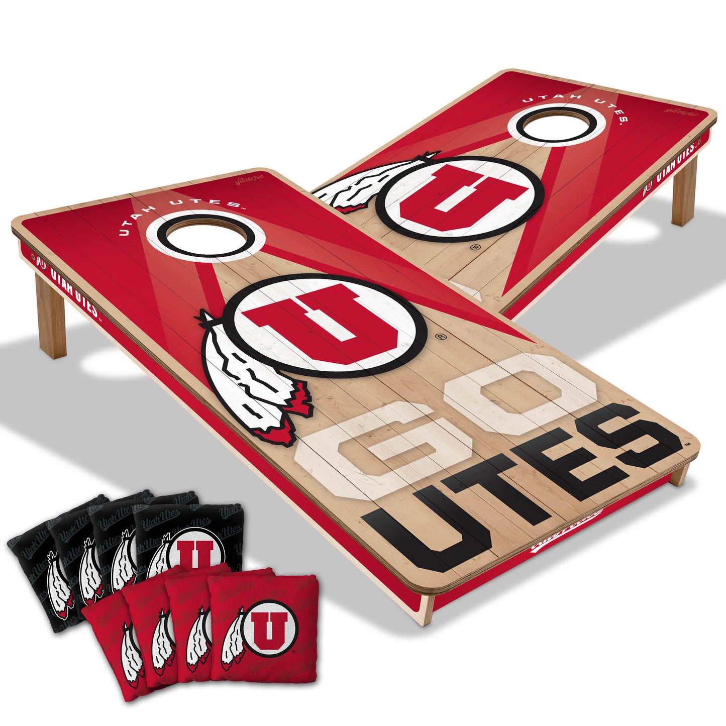 Utah Utes NCAA 2x4 Cornhole Board Set