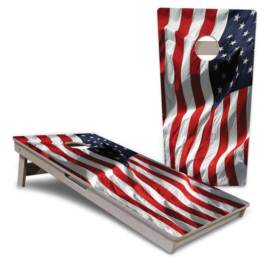 Waving Flag Pro Cornhole Boards