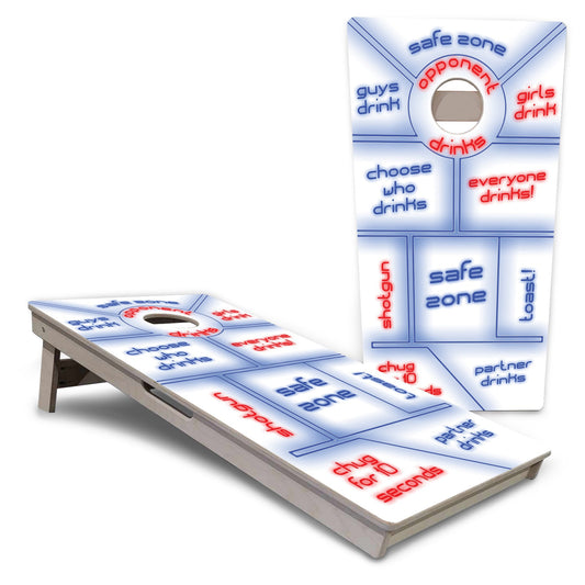 Drinking Game White Pro Cornhole Boards