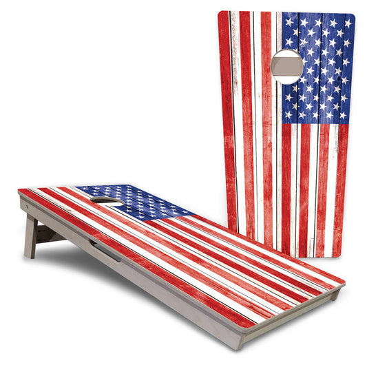 Whitewash Flag Pro Cornhole Boards
