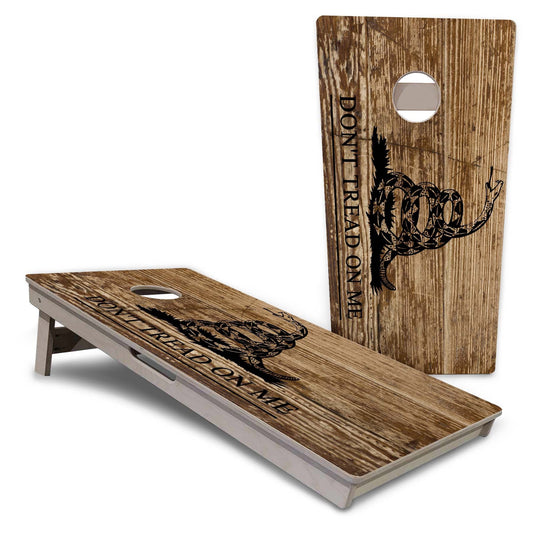 Rustic Don’t Tread on Me Pro Cornhole Boards