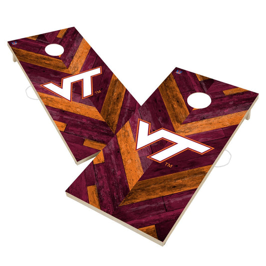 Virginia Tech Hokies Cornhole Board Set - Herringbone Design