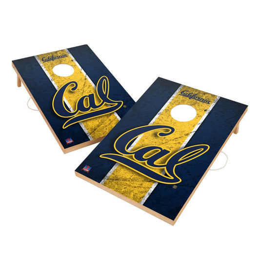 Vintage University of California Berkeley Golden Bears Solid Wood 2x3 Cornhole Set