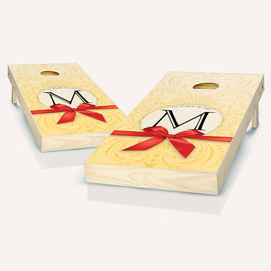 Wedding Bow Cornhole Boards
