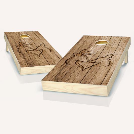 Deer Heart Cornhole Boards