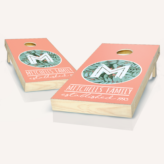 Family Leaf Cornhole Boards