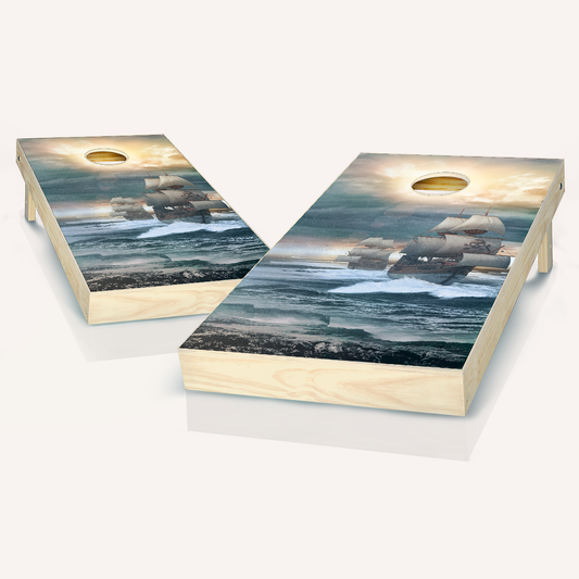 Pirate Ship Cornhole Boards