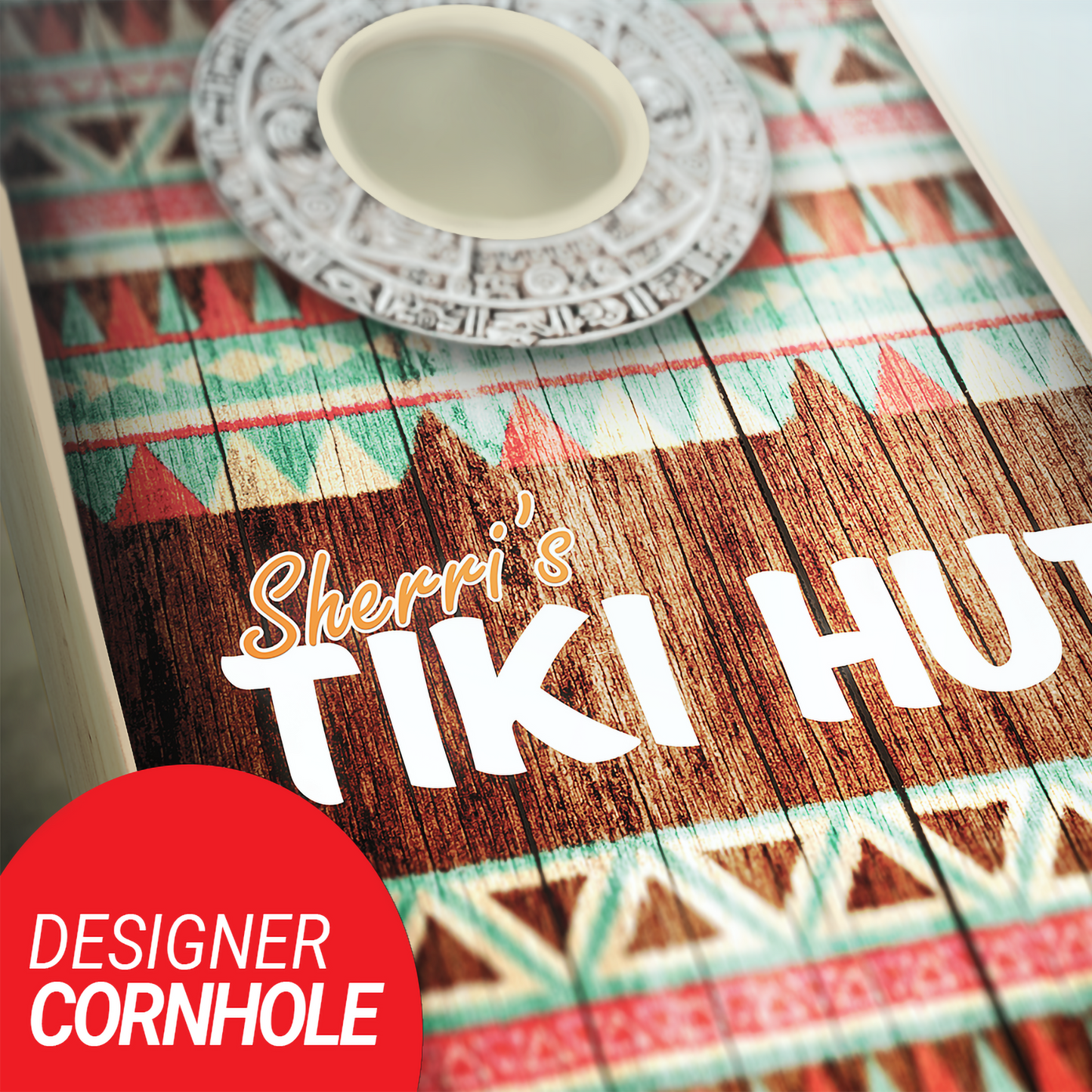 Tiki Hut board close up