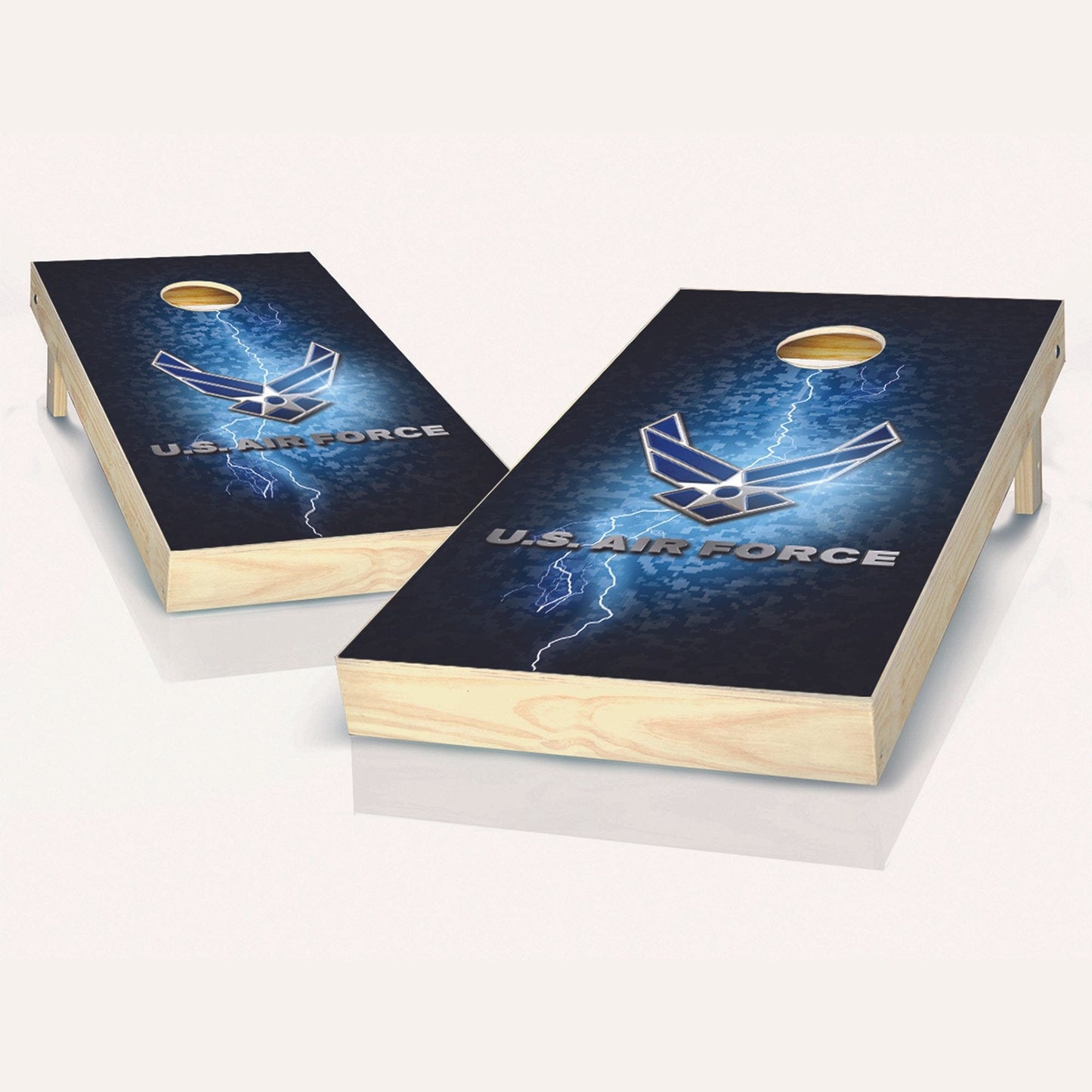 US Air Force Lightning Cornhole Boards