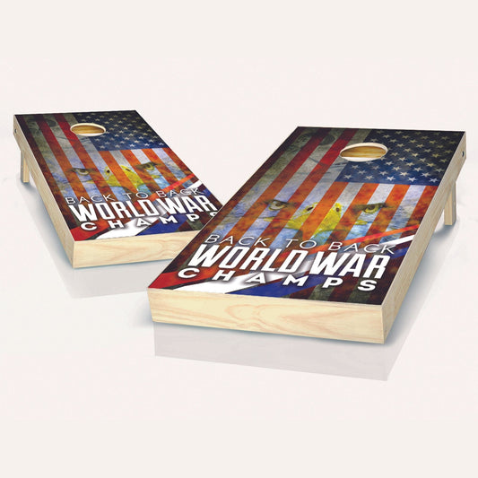 Back to Back World War Champs Cornhole Boards
