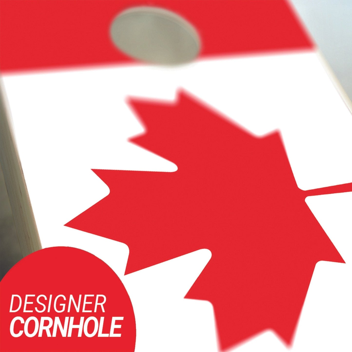 Canadian Flag board close up