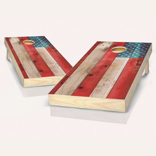 American Flag Distressed Cornhole Boards