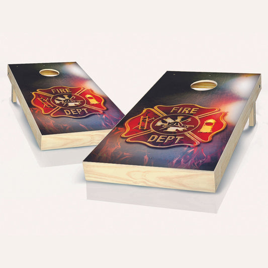 Fire Badge Cornhole Boards