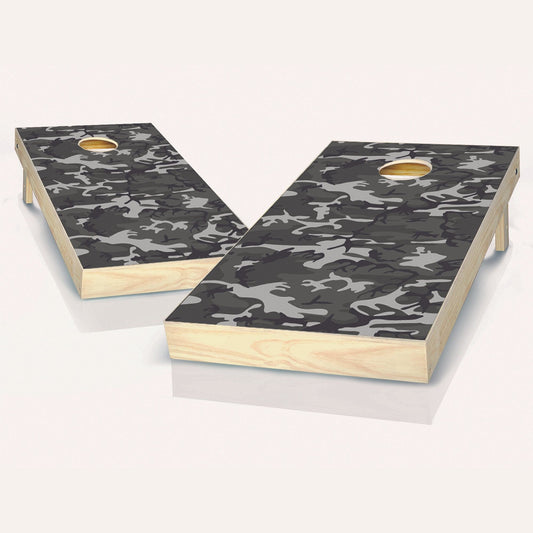 Gray Camo Cornhole Boards