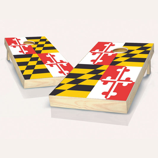 Maryland Flag Cornhole Boards