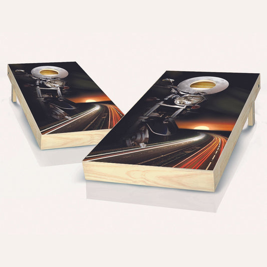 Motorcycle Rider Cornhole Boards