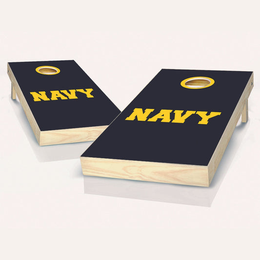 US Navy Text Cornhole Boards