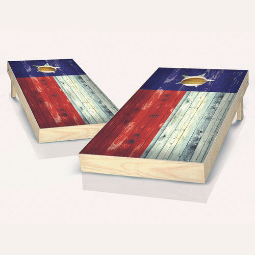 Texas Flag Distressed Cornhole Boards