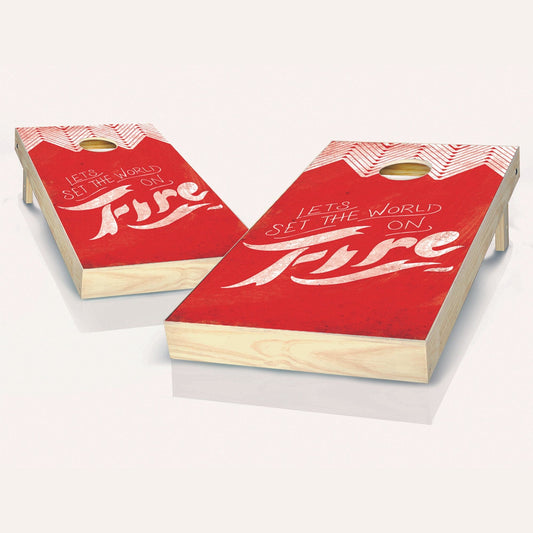 World on Fire Cornhole Boards