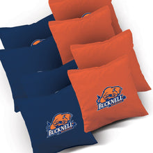 Bucknell Bison Swoosh team logo corn hole bags
