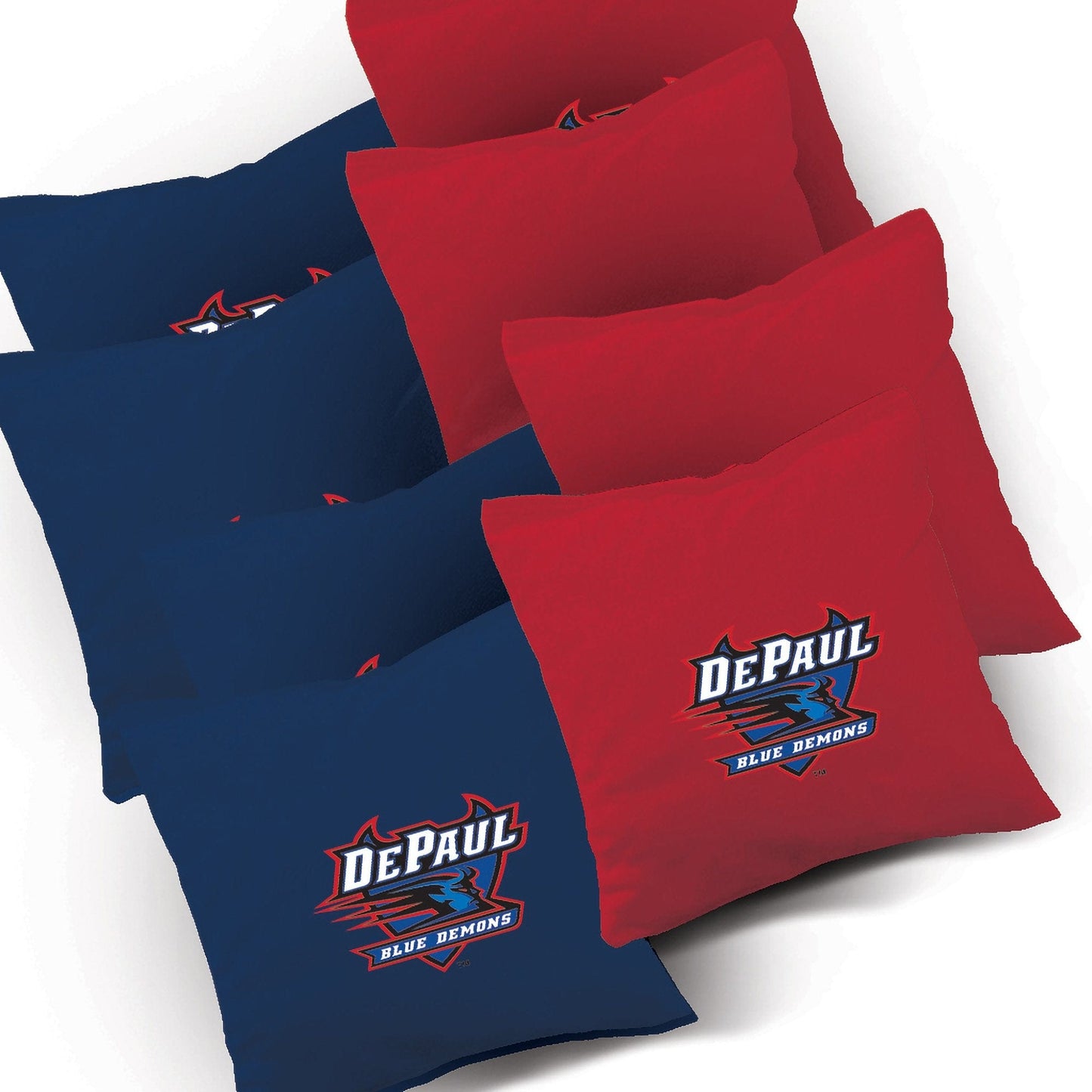 DePaul Stripe team logo corn hole bags