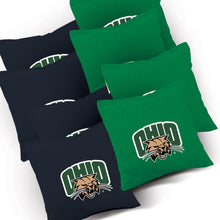 Ohio Swoosh team logo corn hole bags
