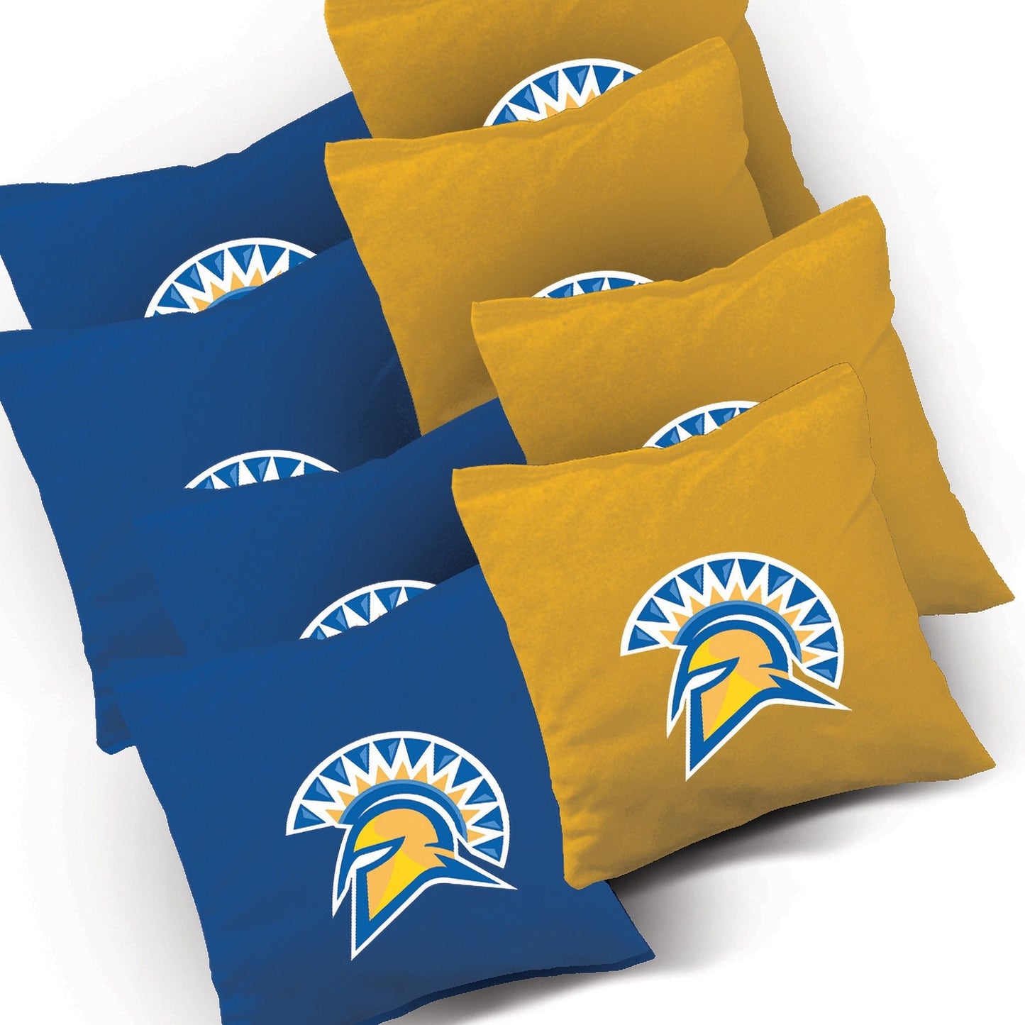 San Jose State Slanted team logo corn hole bags