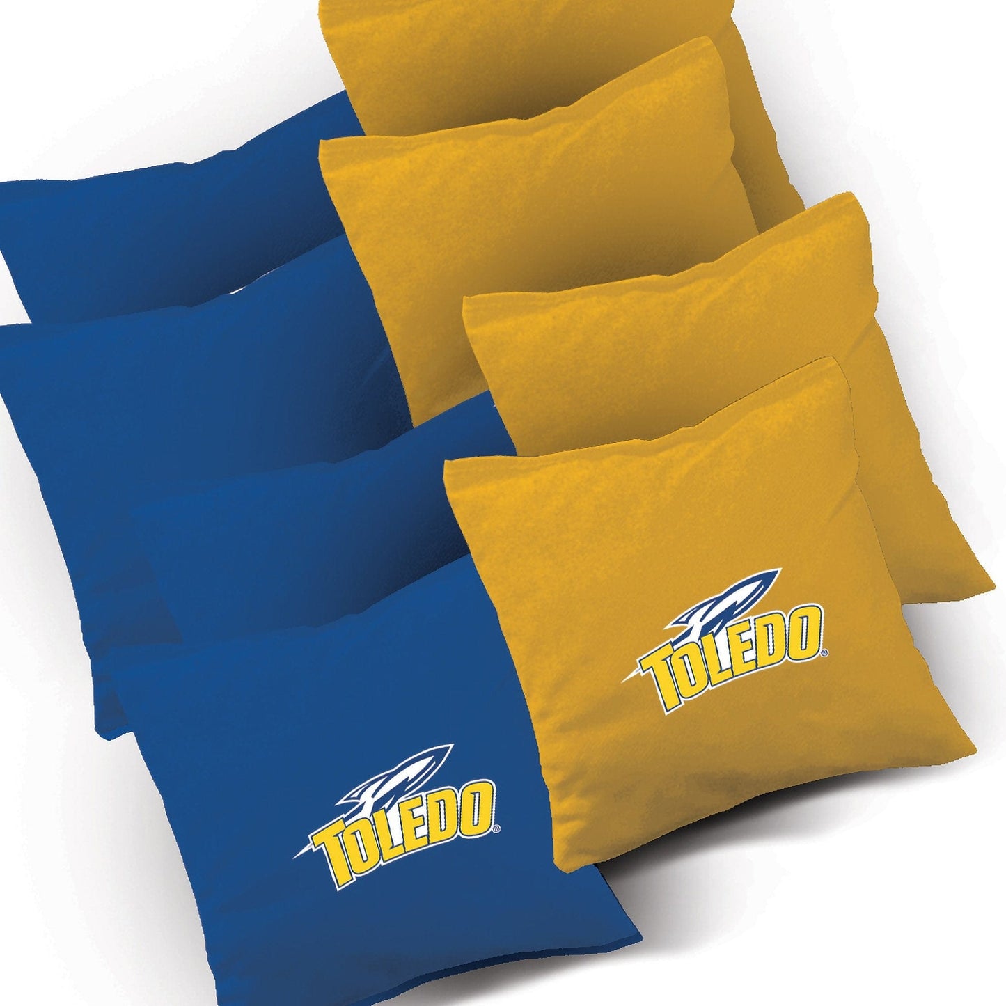 Toledo Distressed team logo corn hole bags