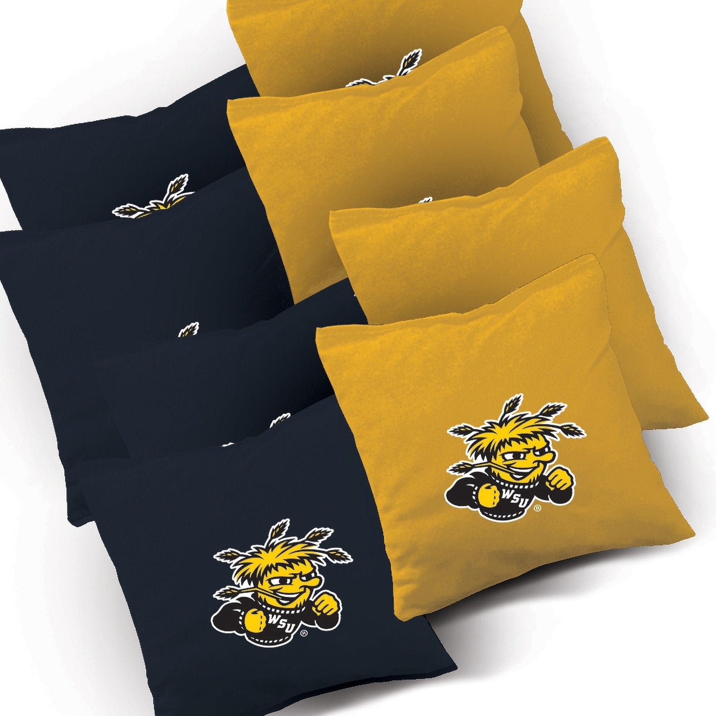 Wichita State Stained Striped team logo bags