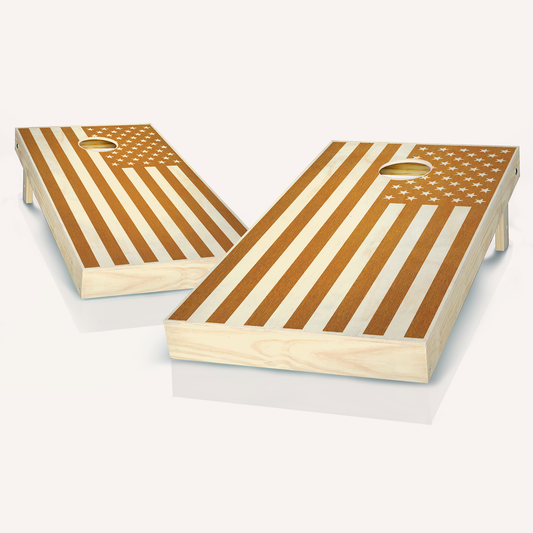 American Flag Maple Cornhole Boards