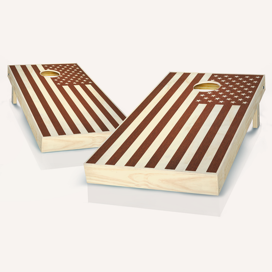 American Flag Rosewood Cornhole Boards