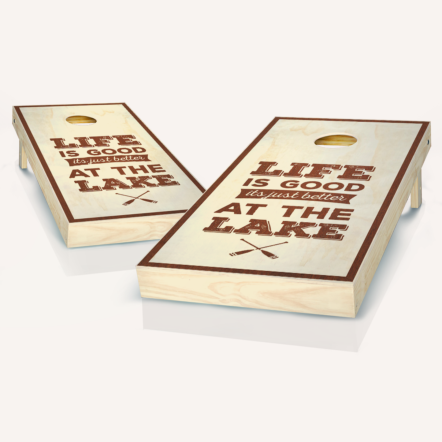 Life Is Better At The Lake Rosewood Cornhole Boards