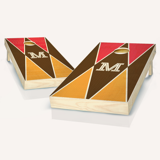 Triangles Monogram Cornhole Boards