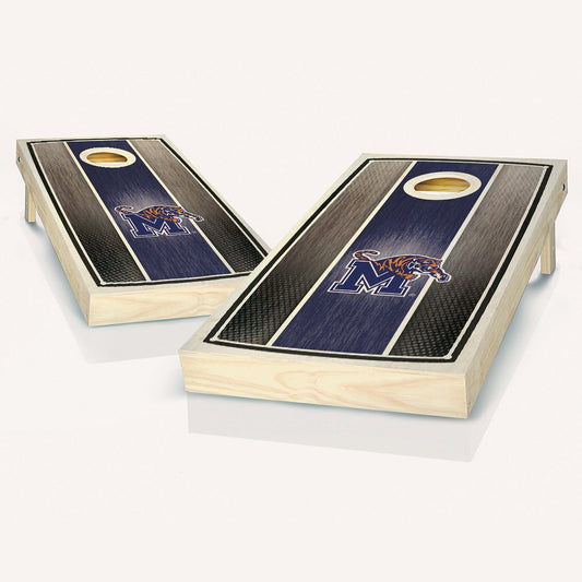 Memphis Tigers Stained Striped Cornhole Boards