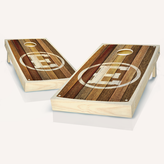 Barnwood Monogram Cornhole Boards