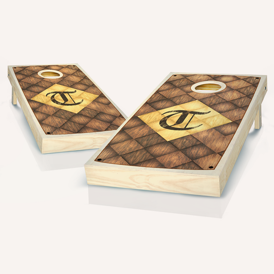 Retro Monogram Cornhole Boards