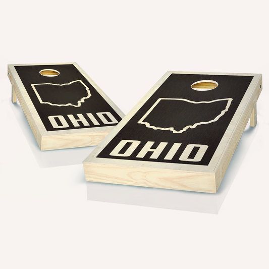Ohio State Ebony Cornhole Boards
