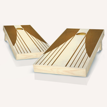 Swooping Stripes Chestnut Cornhole Boards
