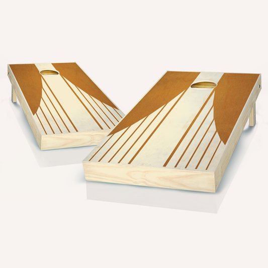 Swooping Stripes Maple Cornhole Boards