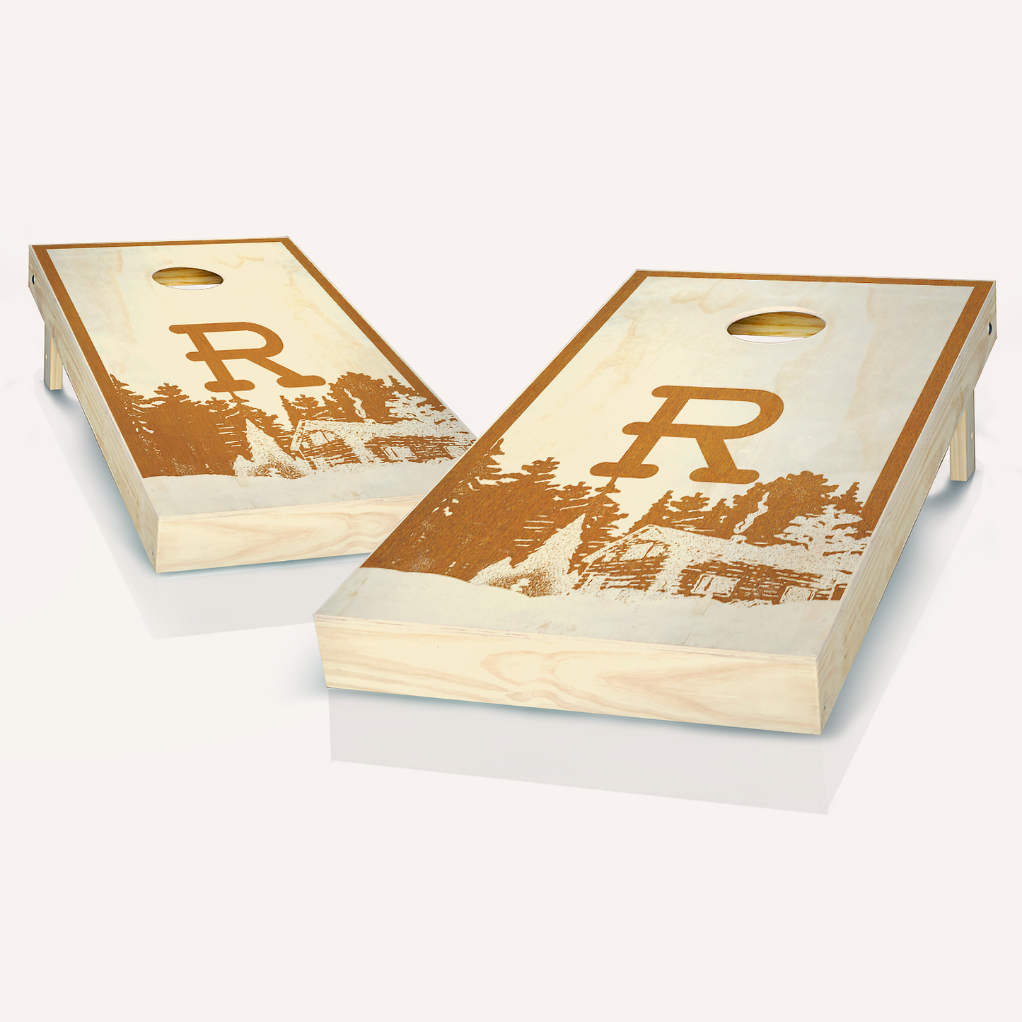 Roughneck Maple Wedding Cornhole Boards